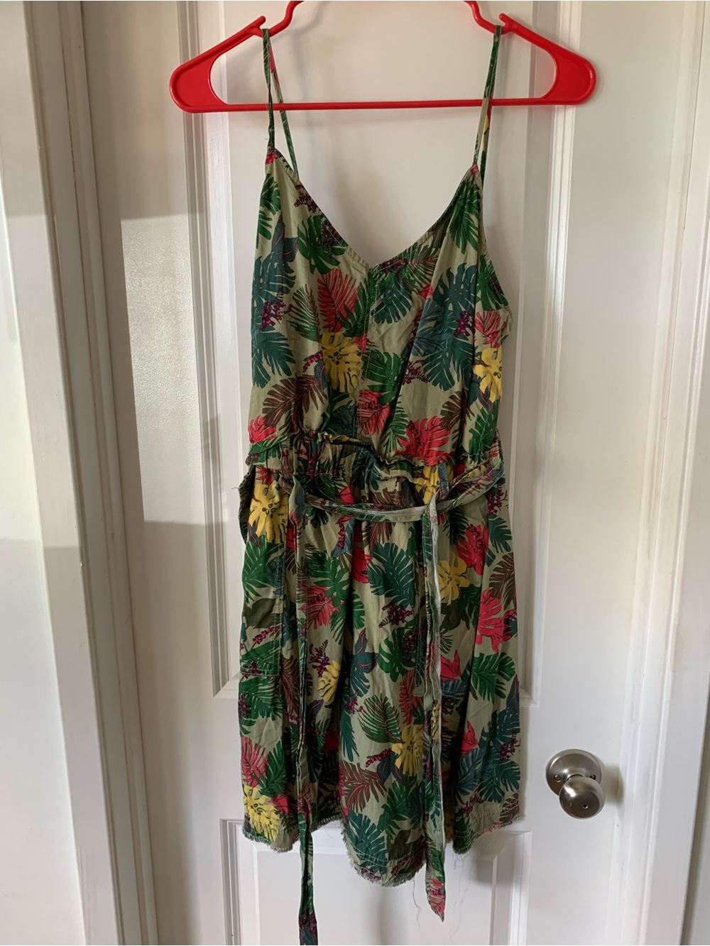Velvet Heart Green Multi Tropical Print Dress